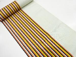 アンティーク　本場筑前博多　縞模様織り出し　八寸帯地反物